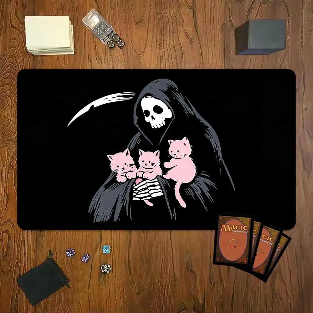 Pc Gaming Pink - Mousepad Gamer Grim Reaper Segurando Gatinhos