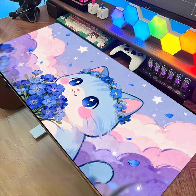 Pc Gaming Pink - Mouse Pad Nuvem Rosa-Roxo 1pc, Tapete