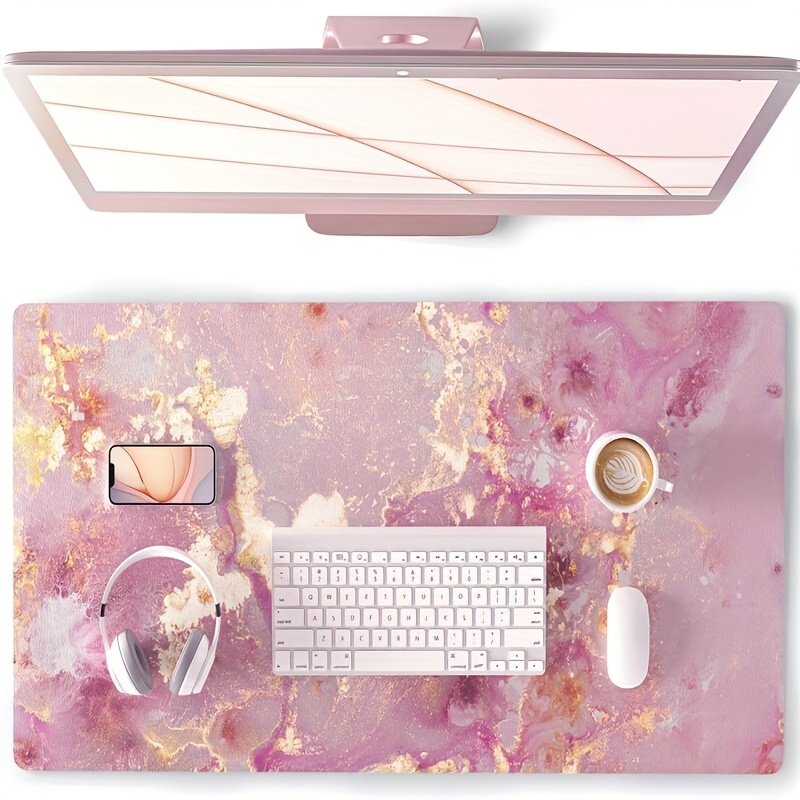 Grande tapete de mesa de mármo - Pc Gaming Pink avaliação e preço